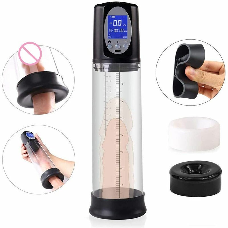 Electric Penis Enlarge Vacuum Pump with 4 Suction Intensities, Adorime Rechargeable Automatic - Image 7