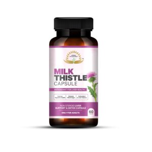 Milk Thistle Capsule Natural Liver Detox | Fatty Liver Support | Ayurvedic Silymarin Supplement